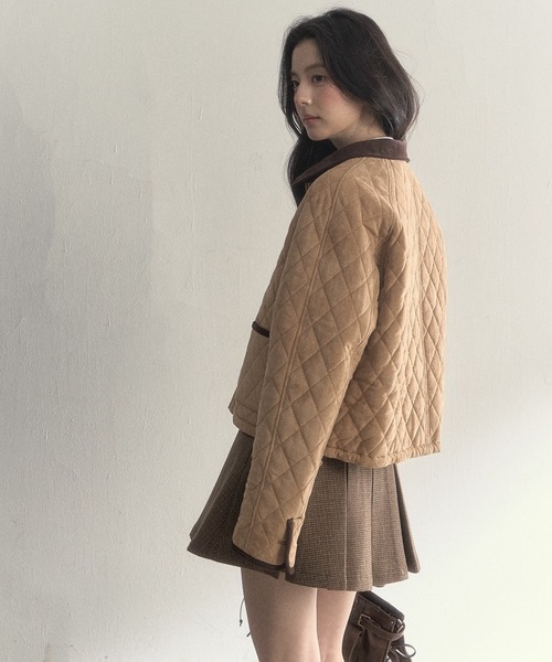 SunsetPark(サンセットパーク)の「チェック柄 プレッピージャケット SP25a028【SunsetPark】【2025AW】(その他アウター・レディース・ブラウン・L/M/S)」の12枚目の写真