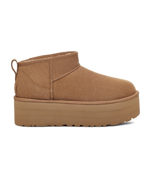 ADAM ET ROPE'（アダムエロペ）の「【UGG(アグ)】W CLASSIC ULTRA MINI PLATFORM（ブーツ・レディース・キャメル/チャコールグレー/ブラック・23/24/25）」の2枚目の写真