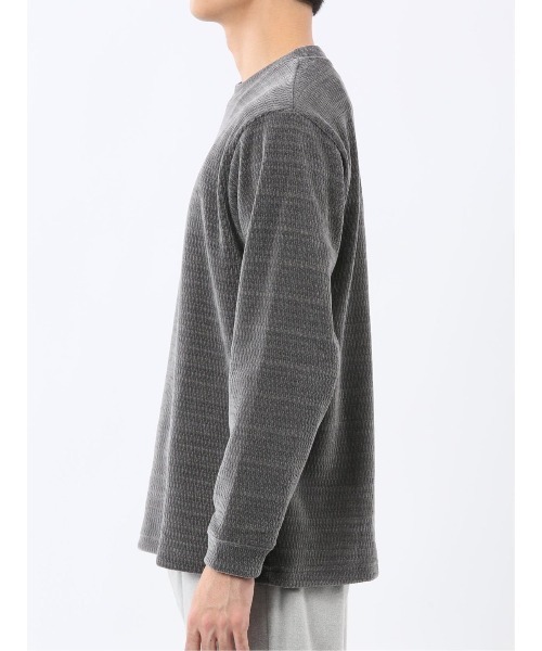 TAKA-Q（タカキュー）の「【ストレッチ モール】タカキュー ジャガード クルーネック 長袖 Tシャツ（Tシャツ/カットソー・メンズ・ボルドー/ネイビー/ホワイト/グレー系その他2・MEDIUM/X-LARGE/LARGE）」の7枚目の写真