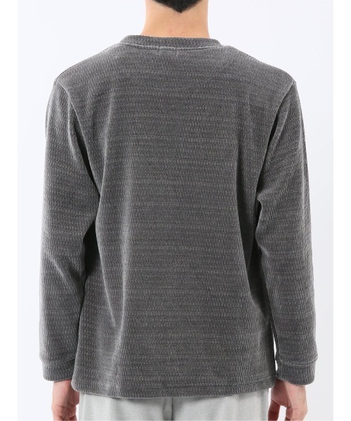 TAKA-Q（タカキュー）の「【ストレッチ モール】タカキュー ジャガード クルーネック 長袖 Tシャツ（Tシャツ/カットソー・メンズ・ボルドー/ネイビー/ホワイト/グレー系その他2・MEDIUM/X-LARGE/LARGE）」の8枚目の写真