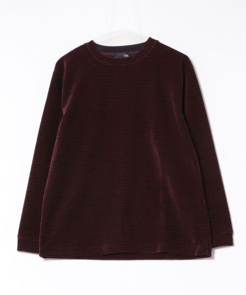TAKA-Q（タカキュー）の「【ストレッチ モール】タカキュー ジャガード クルーネック 長袖 Tシャツ（Tシャツ/カットソー・メンズ・ボルドー/ネイビー/ホワイト/グレー系その他2・MEDIUM/X-LARGE/LARGE）」の10枚目の写真