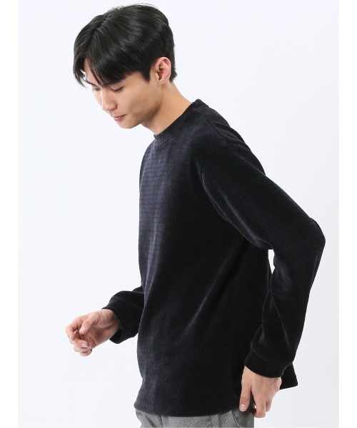 TAKA-Q（タカキュー）の「【ストレッチ モール】タカキュー ジャガード クルーネック 長袖 Tシャツ（Tシャツ/カットソー・メンズ・ボルドー/ネイビー/ホワイト/グレー系その他2・MEDIUM/X-LARGE/LARGE）」の11枚目の写真