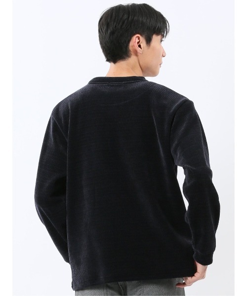 TAKA-Q（タカキュー）の「【ストレッチ モール】タカキュー ジャガード クルーネック 長袖 Tシャツ（Tシャツ/カットソー・メンズ・ボルドー/ネイビー/ホワイト/グレー系その他2・MEDIUM/X-LARGE/LARGE）」の12枚目の写真