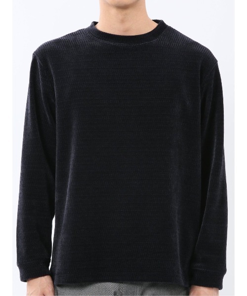 TAKA-Q（タカキュー）の「【ストレッチ モール】タカキュー ジャガード クルーネック 長袖 Tシャツ（Tシャツ/カットソー・メンズ・ボルドー/ネイビー/ホワイト/グレー系その他2・MEDIUM/X-LARGE/LARGE）」の15枚目の写真