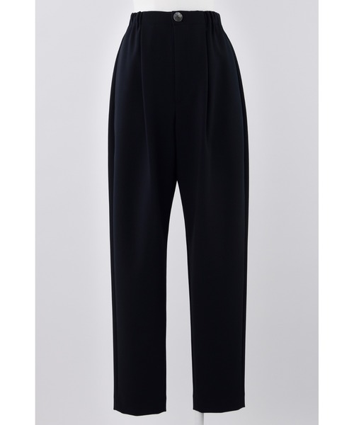 ENFOLD（エンフォルド）の「ダブルクロス キャロットパンツ（スラックス・レディース・ブラック/ダークネイビー/ホワイト系その他2・36/38）」の3枚目の写真