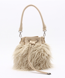 MOUSSY | DRAWSTRING FUR BAG(ショルダーバッグ)