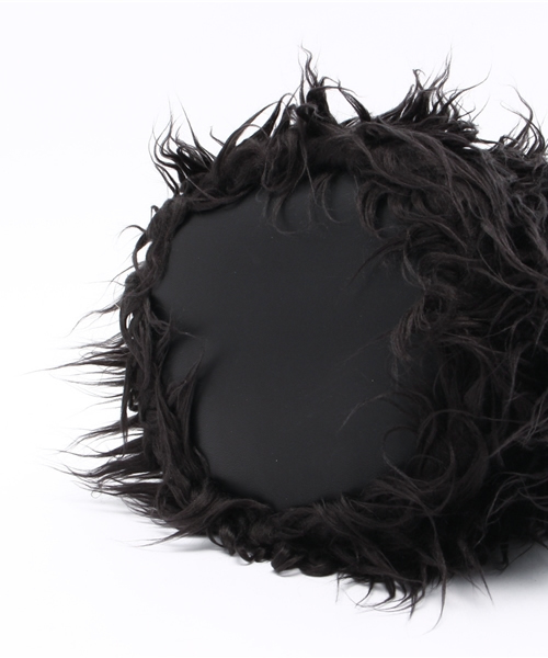 MOUSSY（マウジー）の「DRAWSTRING FUR BAG（ショルダーバッグ・レディース・ブラック/オフホワイト・FREE）」の9枚目の写真