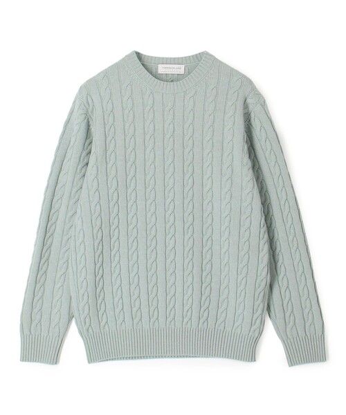 TOMORROWLAND （トゥモローランド）の「TOMORROWLAND tricot スーパーファインラムウール ケーブルニット（ニット/セーター・メンズ・グレー/カーキ/ブラック/ライトグリーン・L/M/S/XL）」の4枚目の写真