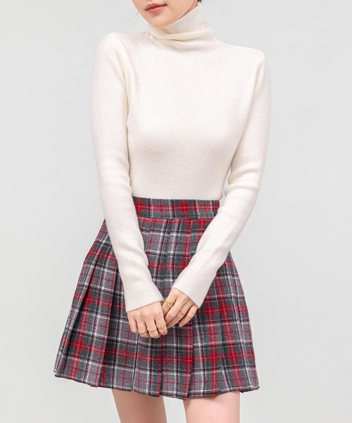 DAY CLOSET（デイ クローゼット）の「【オンオフ問わず着られる汎用性ニット】長袖タートルネックリブニットトップス レディース（ニット/セーター・レディース・ピンク/ベージュ/モカ/アイボリー・FREE）」の5枚目の写真