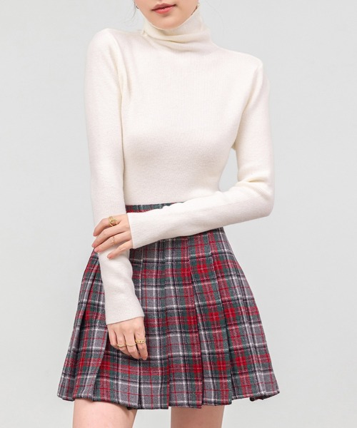 DAY CLOSET（デイ クローゼット）の「【オンオフ問わず着られる汎用性ニット】長袖タートルネックリブニットトップス レディース（ニット/セーター・レディース・ピンク/ベージュ/モカ/アイボリー・FREE）」の6枚目の写真