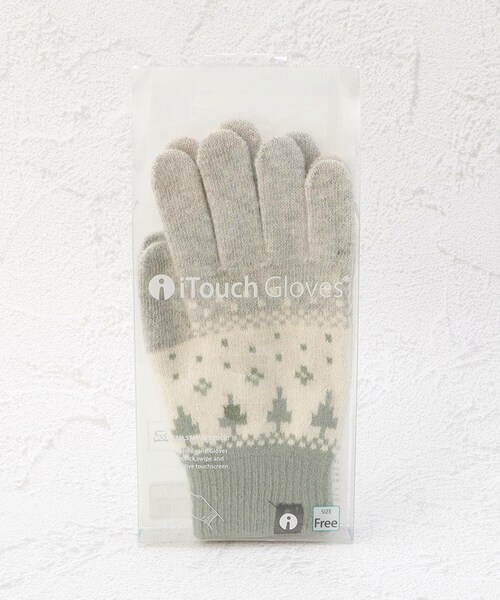 one'sterrace(ワンズテラス)の「【あったか】iTouch グローブ パターン(手袋・レディース・ライトグレー系8・00)」の6枚目の写真