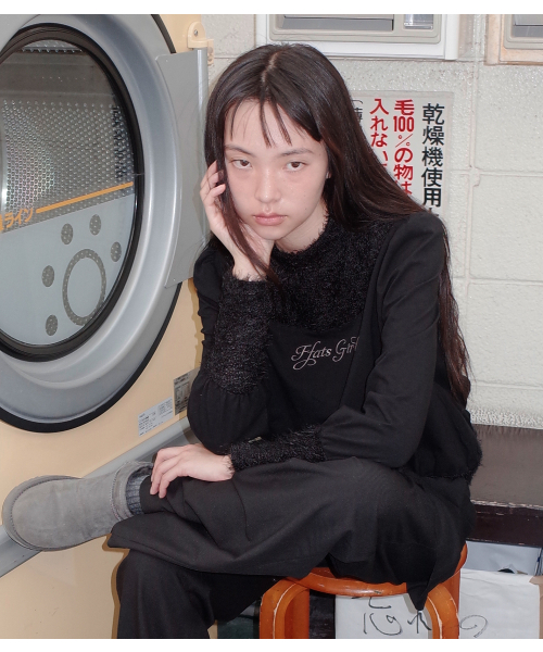 NICE GHOST CLUB(ナイスゴーストクラブ)の「FFATS GIRL MOCKNECK L/S TEE_BLACK(NG2FFFT560A)(Tシャツ/カットソー・レディース・ブラック・MEDIUM/SMALL)」の1枚目の写真