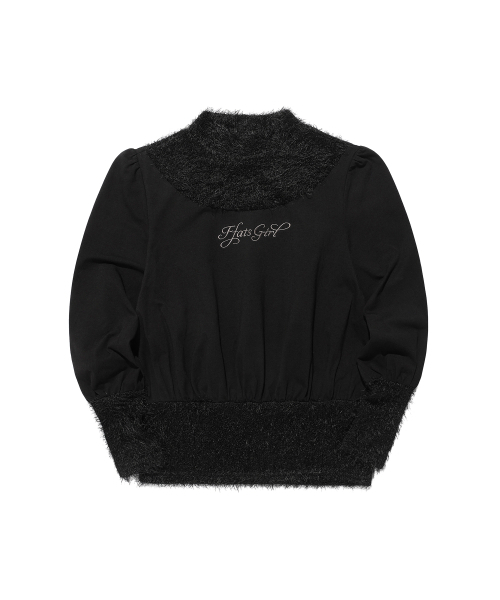 NICE GHOST CLUB(ナイスゴーストクラブ)の「FFATS GIRL MOCKNECK L/S TEE_BLACK(NG2FFFT560A)(Tシャツ/カットソー・レディース・ブラック・MEDIUM/SMALL)」の2枚目の写真