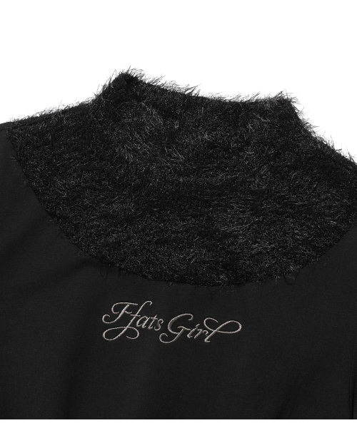 NICE GHOST CLUB(ナイスゴーストクラブ)の「FFATS GIRL MOCKNECK L/S TEE_BLACK(NG2FFFT560A)(Tシャツ/カットソー・レディース・ブラック・MEDIUM/SMALL)」の4枚目の写真