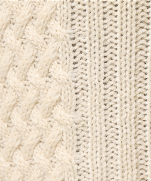 FREE'S MART（フリーズマート）の「リブ×ケーブルボトルネックニット（ニット/セーター・レディース・ホワイト/レッド/グレー/ベージュ・FREE）」の11枚目の写真