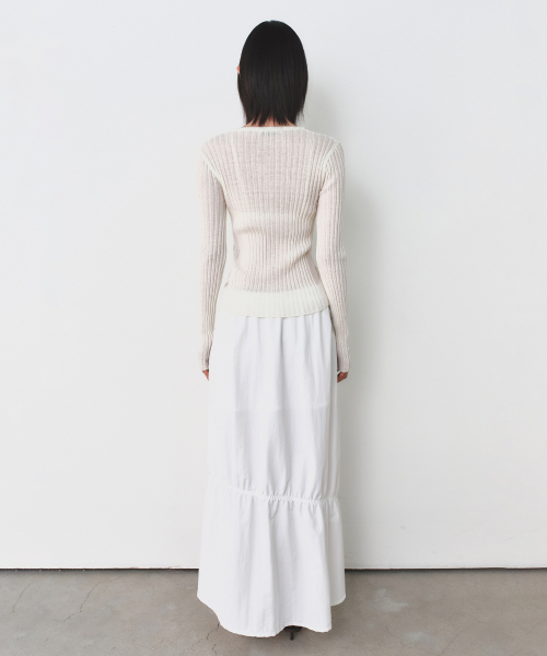 INSILENCE WOMEN（インサイレンスウーマン）の「シアードリネンカーディガン アイボリー（カーディガン/ボレロ・レディース・その他・SMALL/MEDIUM）」の5枚目の写真