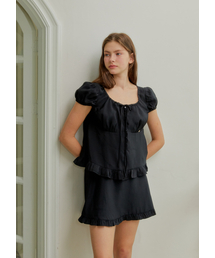 FRILL MINI SKIRT_BLACK