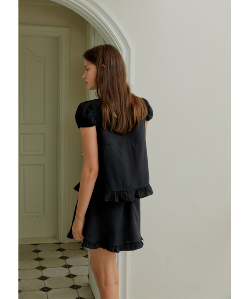 ANOETIC(アノエティック)の「FRILL MINI SKIRT_BLACK(スカート・レディース・ブラック・FREE)」の3枚目の写真