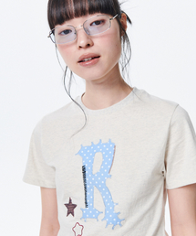 アプリーケロゴ H/S Tシャツ [オートミール]