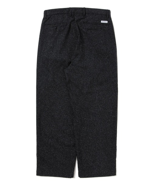 COOTIE PRODUCTIONS（クーティープロダクションズ）の「Silk Nep Herringbone 2 Tuck Wide Trousers（スラックス・メンズ・ブラウン系その他/ブラックミックス・SMALL/MEDIUM/LARGE/X-LARGE）」の4枚目の写真
