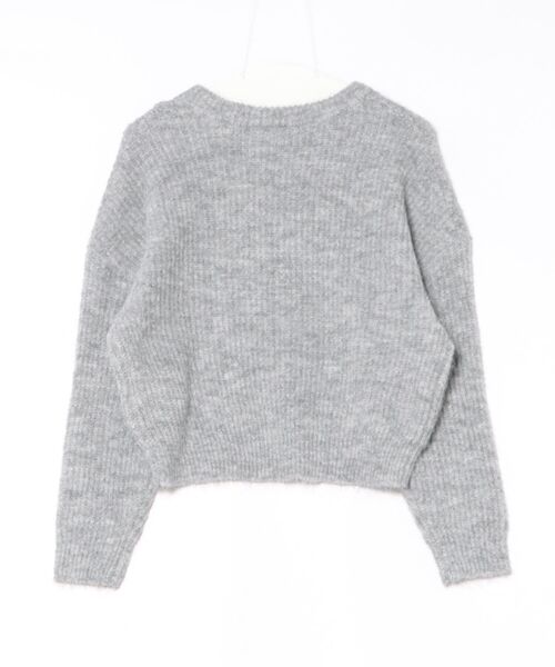coca(coca)(コカ)の「オーバーサイズニットトップス(ニット/セーター・レディース・ライトグレー/チャコール・S/L/M)」の3枚目の写真