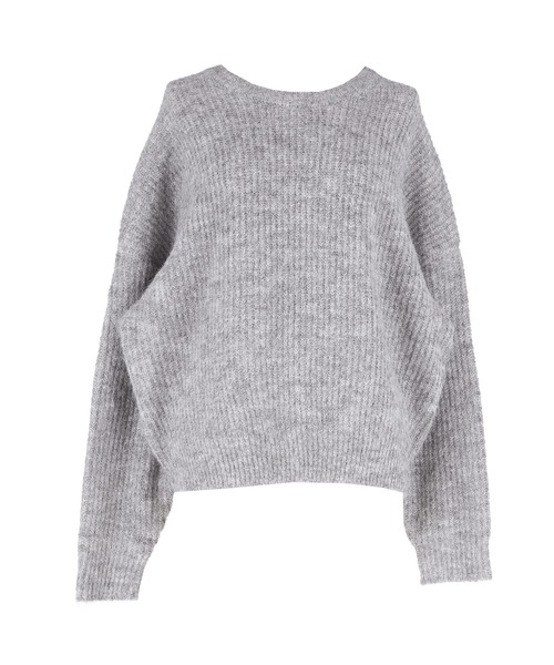coca(coca)(コカ)の「オーバーサイズニットトップス(ニット/セーター・レディース・ライトグレー/チャコール・S/L/M)」の21枚目の写真
