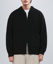 [Heavyweight] SHAWL KNIT JACKET (BLACK)