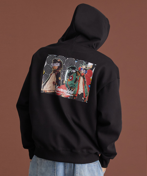 セール】ダイスガール＆ボーイジップアップフードブラック（パーカー