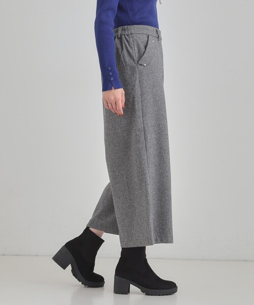 DRESKIP（ドレスキップ）の「【あったか/S-LL】裏起毛ガウチョパンツ（その他パンツ・レディース・アイボリー/ダークブラウン系1/ブラック系1/ブラック・01/04/03/02）」の18枚目の写真