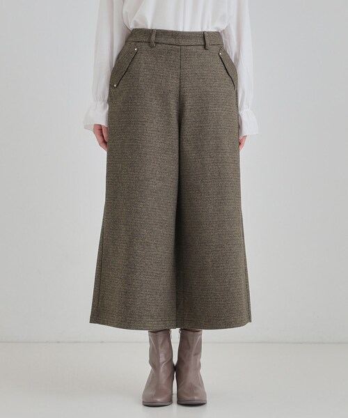 DRESKIP（ドレスキップ）の「【あったか/S-LL】裏起毛ガウチョパンツ（その他パンツ・レディース・アイボリー/ダークブラウン系1/ブラック系1/ブラック・01/04/03/02）」の11枚目の写真