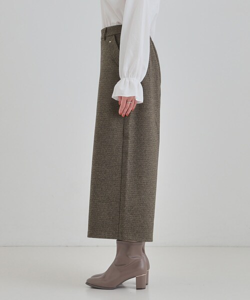 DRESKIP（ドレスキップ）の「【あったか/S-LL】裏起毛ガウチョパンツ（その他パンツ・レディース・アイボリー/ダークブラウン系1/ブラック系1/ブラック・01/04/03/02）」の10枚目の写真