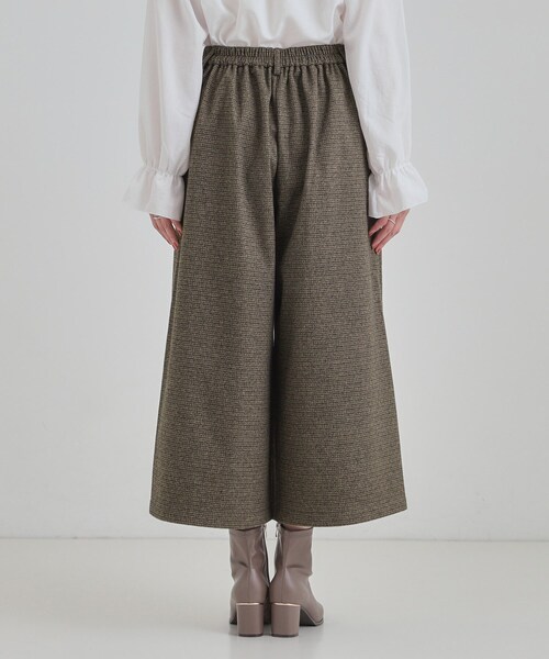 DRESKIP（ドレスキップ）の「【あったか/S-LL】裏起毛ガウチョパンツ（その他パンツ・レディース・アイボリー/ダークブラウン系1/ブラック系1/ブラック・01/04/03/02）」の9枚目の写真