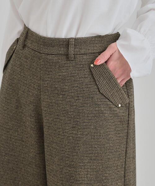 DRESKIP（ドレスキップ）の「【あったか/S-LL】裏起毛ガウチョパンツ（その他パンツ・レディース・アイボリー/ダークブラウン系1/ブラック系1/ブラック・01/04/03/02）」の6枚目の写真