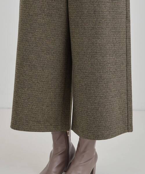 DRESKIP（ドレスキップ）の「【あったか/S-LL】裏起毛ガウチョパンツ（その他パンツ・レディース・アイボリー/ダークブラウン系1/ブラック系1/ブラック・01/04/03/02）」の5枚目の写真