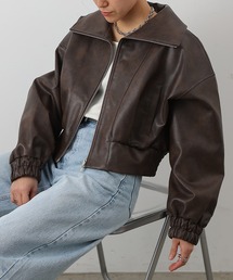 COLONY 2139（コロニートゥーワンスリーナイン）の「フェイクレザーWジップショートブルゾン（ブルゾン）」