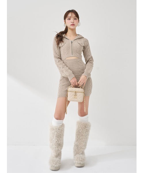 ダーリッチ　オープンケーブルニットミニワンピース オープンケーブルニットミニワンピース – Darich (ダーリッチ)