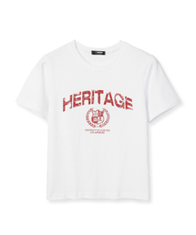 ヘリテージクロップTシャツホワイト