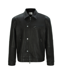 UNGIMMICK（アンジミック）の「PLACKET NAPPA LEATHER RIDER JACKET (BLACK / LAMBSKIN)（ライダースジャケット）」