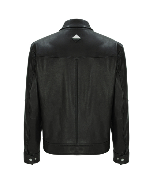 UNGIMMICK(アンジミック)の「PLACKET NAPPA LEATHER RIDER JACKET (BLACK / LAMBSKIN)(ライダースジャケット・メンズ・その他・MEDIUM/LARGE)」の2枚目の写真