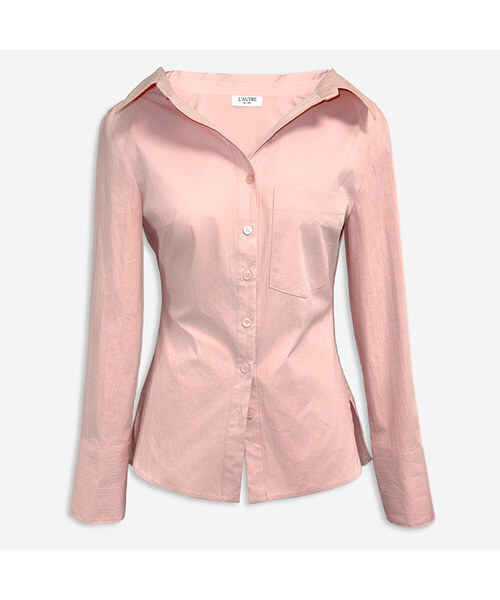 LAUTREDE MIN(ロートルドミン)の「Lautre Off shirts(シャツ/ブラウス・レディース・ホワイト/ネイビー/ベージュ/ピンク・SMALL/MEDIUM/X-SMALL)」の4枚目の写真