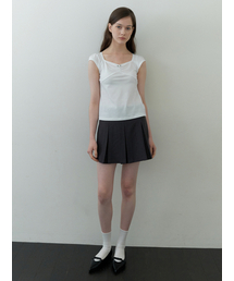 classic pleats skirt - dark gray