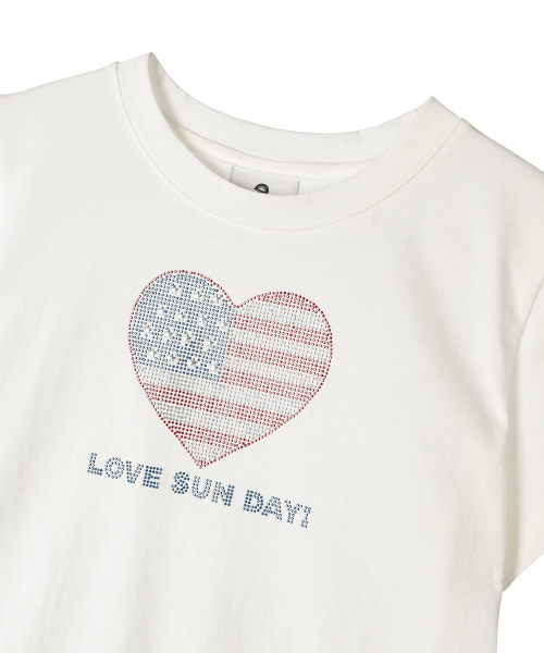 SUNDAY FRUIT MARKET(サンデーフルーツマーケット)の「W) LOVE SUN TEE IVORY(Tシャツ/カットソー・レディース・その他・SMALL/MEDIUM)」の3枚目の写真