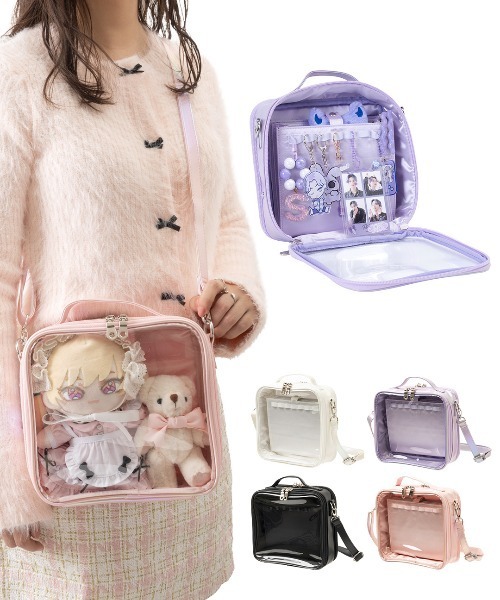 Hamee(ハミィ)の「Mineed by Osel 合皮ストレージ 2WAY ショルダーバッグ(ショルダーバッグ・レディース・ホワイト/ピンク/パープル/ブラック・FREE)」の1枚目の写真