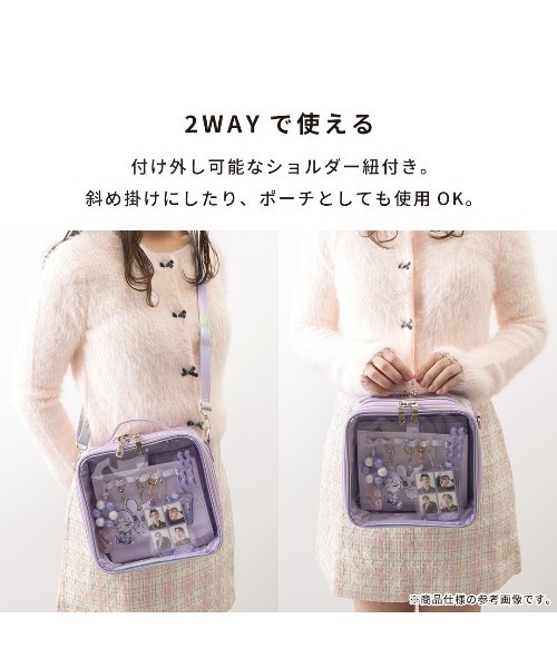 Hamee(ハミィ)の「Mineed by Osel 合皮ストレージ 2WAY ショルダーバッグ(ショルダーバッグ・レディース・ホワイト/ピンク/パープル/ブラック・FREE)」の6枚目の写真