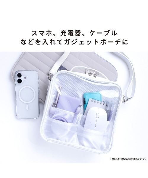 Hamee(ハミィ)の「Mineed by Osel 合皮ストレージ 2WAY ショルダーバッグ(ショルダーバッグ・レディース・ホワイト/ピンク/パープル/ブラック・FREE)」の16枚目の写真