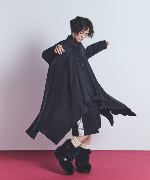 manana suerte(マニャーナスエルテ)の「サイドロングシャツ(シャツ/ブラウス・レディース・ブラック/ドット・FREE)」の11枚目の写真