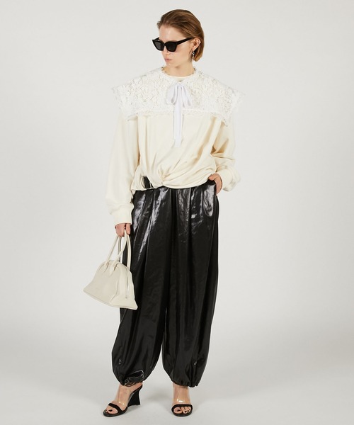 PRANK PROJECT（プランクプロジェクト）の「【2026Spring Pre-Order】ツイストベルテッドスウェット / Twisted Belted Sweatshirt（スウェット・レディース・ブラック/アイボリー/レッド・FREE）」の5枚目の写真