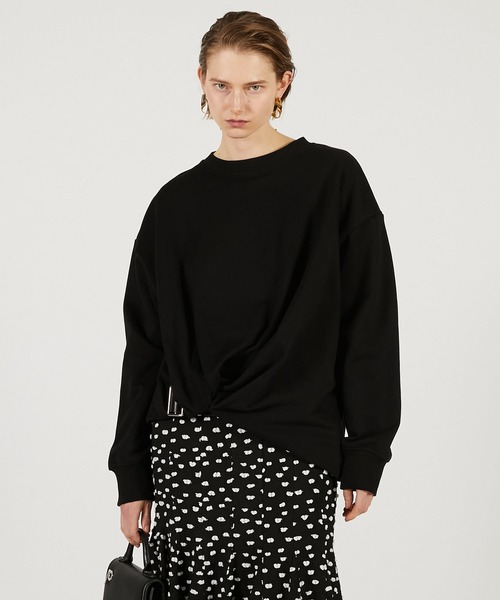 PRANK PROJECT（プランクプロジェクト）の「【2026Spring Pre-Order】ツイストベルテッドスウェット / Twisted Belted Sweatshirt（スウェット・レディース・ブラック/アイボリー/レッド・FREE）」の14枚目の写真