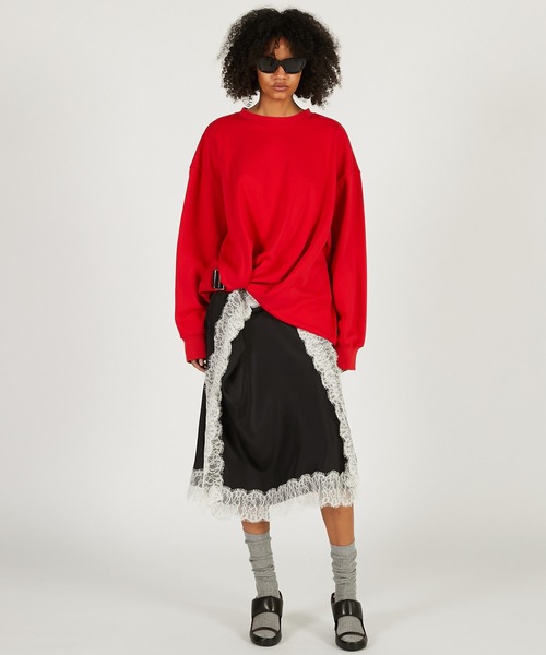 PRANK PROJECT（プランクプロジェクト）の「【2026Spring Pre-Order】ツイストベルテッドスウェット / Twisted Belted Sweatshirt（スウェット・レディース・ブラック/アイボリー/レッド・FREE）」の8枚目の写真