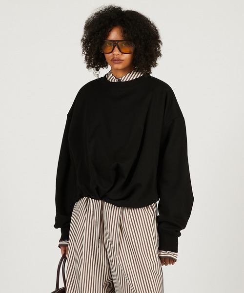 PRANK PROJECT（プランクプロジェクト）の「【2026Spring Pre-Order】ツイストベルテッドスウェット / Twisted Belted Sweatshirt（スウェット・レディース・ブラック/アイボリー/レッド・FREE）」の15枚目の写真